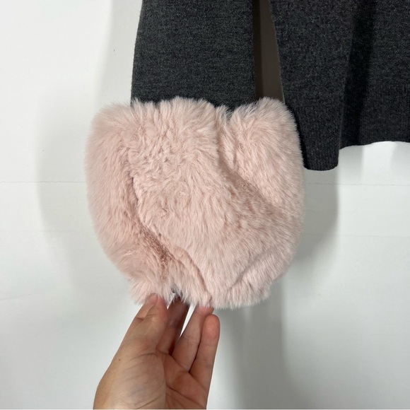 Milly Faux Fur Poof Sleeve Pullover Size Medium - Picture 11 of 14